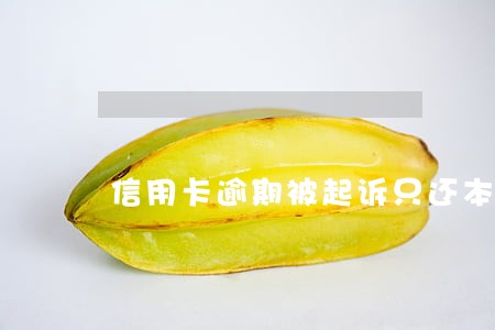 信用卡逾期被起诉只还本金 信用卡逾期被起诉只还本金