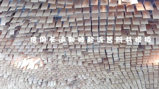 信用卡逾期被起诉答辩书模板 信用卡逾期被起诉答辩书模板