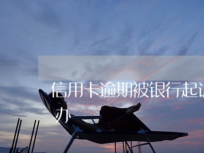 信用卡逾期被银行起诉,确实还不起,怎么办 信用卡逾期被银行起诉,确实还不起,怎么办