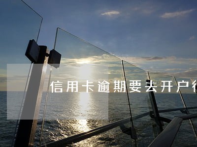 信用卡逾期要去开户行还款 信用卡逾期要去开户行还款