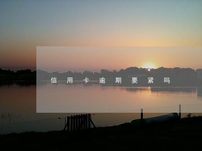 信用卡逾期要紧吗