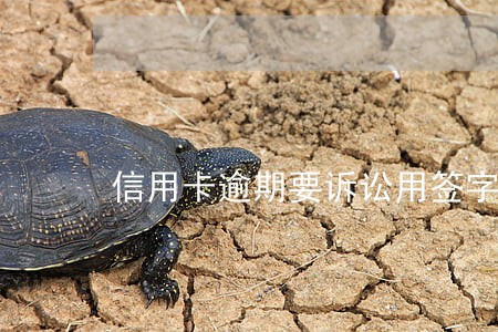 信用卡逾期要诉讼用签字吗 信用卡逾期要诉讼用签字吗
