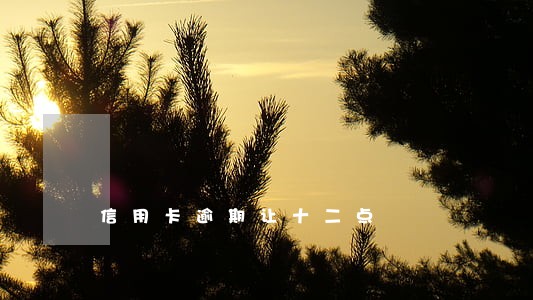 信用卡逾期让十二点 信用卡逾期让十二点