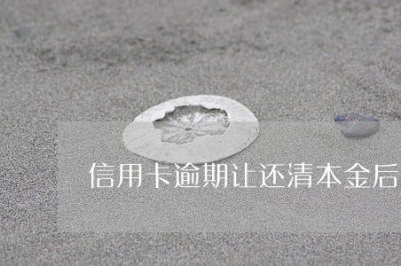信用卡逾期让还清本金后免息 信用卡逾期让还清本金后免息