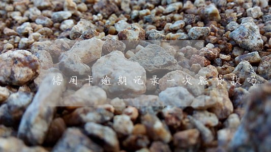 信用卡逾期记录一次能贷款吗 信用卡逾期记录一次能贷款吗