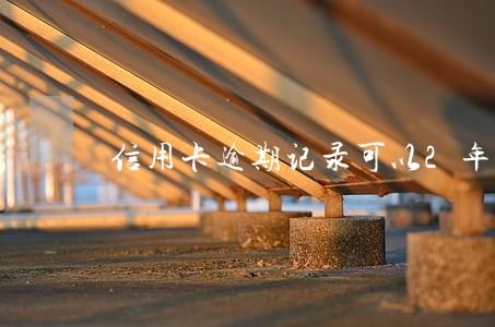 信用卡逾期记录可以2年消除吗