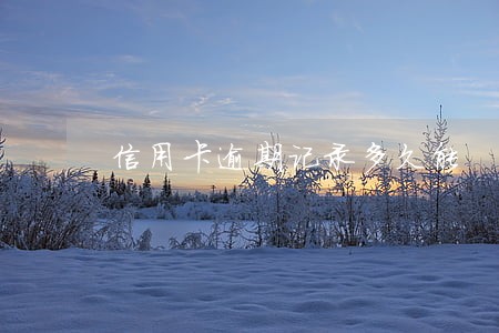 信用卡逾期记录多久能 信用卡逾期记录多久能