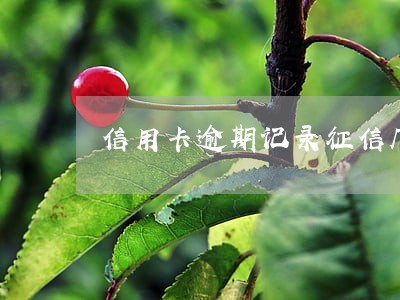 信用卡逾期记录征信几年消除 信用卡逾期记录征信几年消除