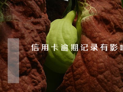 信用卡逾期记录有影响吗