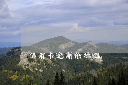 信用卡逾期论坛吧 信用卡逾期论坛吧
