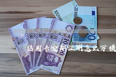 信用卡逾期证明怎么写模板