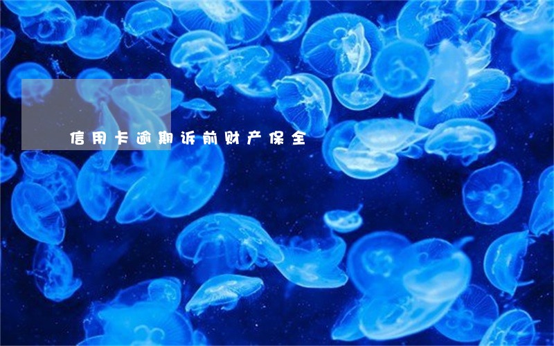信用卡逾期诉前财产保全 信用卡逾期诉前财产保全