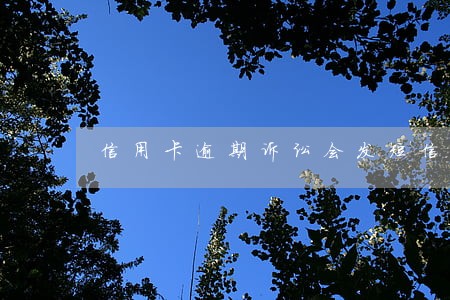 信用卡逾期诉讼会发短信告知吗