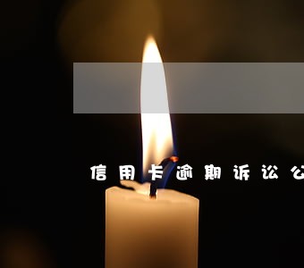 信用卡逾期诉讼公布 信用卡逾期诉讼公布