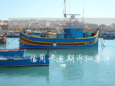 信用卡逾期诉讼案件 信用卡逾期诉讼案件