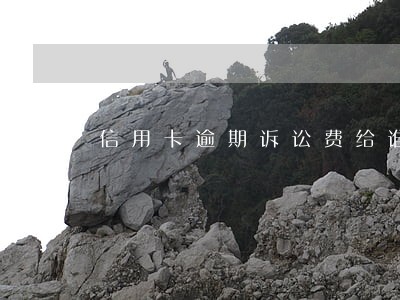 信用卡逾期诉讼费给谁