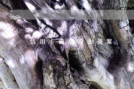 信用卡逾期说去备案 信用卡逾期说去备案