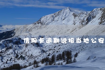 信用卡逾期说报当地公安局 信用卡逾期说报当地公安局