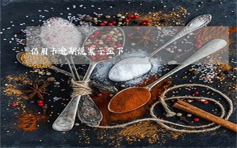 信用卡逾期说案子压下 信用卡逾期说案子压下