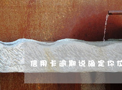 信用卡逾期说确定你位置上门 信用卡逾期说确定你位置上门