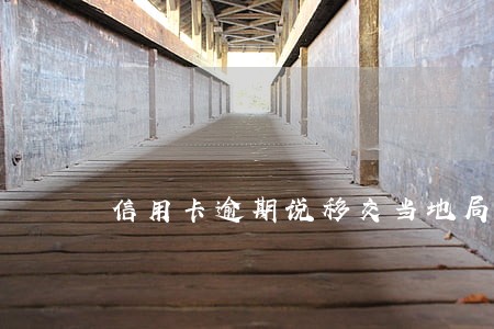 信用卡逾期说移交当地局 信用卡逾期说移交当地局