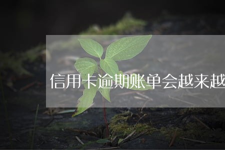 信用卡逾期账单会越来越多吗 信用卡逾期账单会越来越多吗