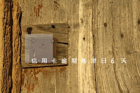 信用卡逾期账单日6天 信用卡逾期账单日6天