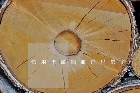 信用卡逾期账户异常了 信用卡逾期账户异常了