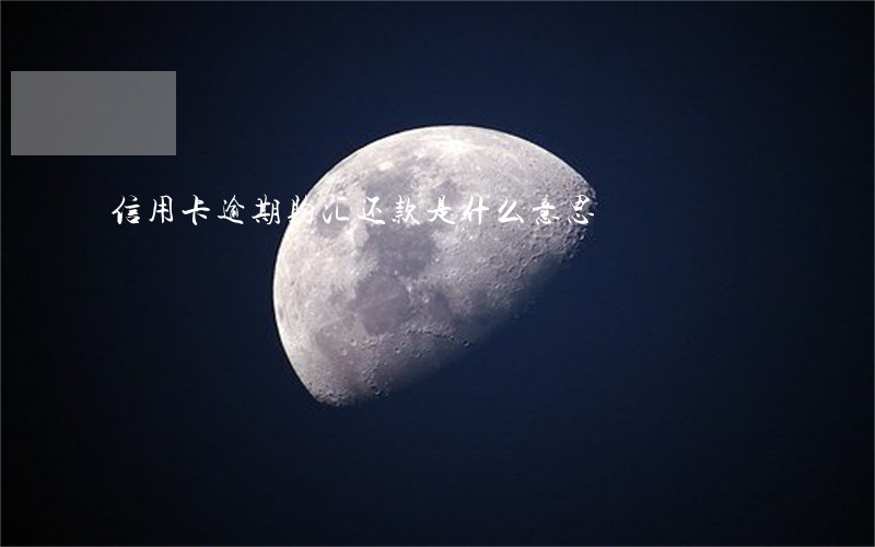 信用卡逾期购汇还款是什么意思 信用卡逾期购汇还款是什么意思