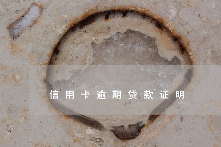 信用卡逾期贷款证明 信用卡逾期贷款证明