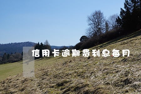信用卡逾期费利息每月 信用卡逾期费利息每月
