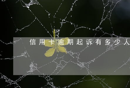 信用卡逾期起诉有多少人 信用卡逾期起诉有多少人