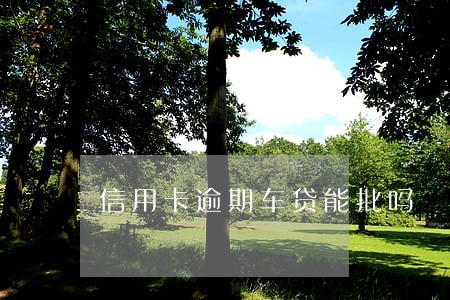 信用卡逾期车贷能批吗 信用卡逾期车贷能批吗
