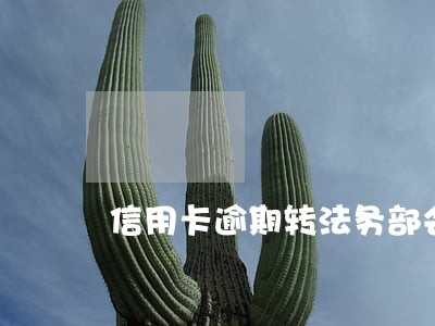 信用卡逾期转法务部会怎样 信用卡逾期转法务部会怎样