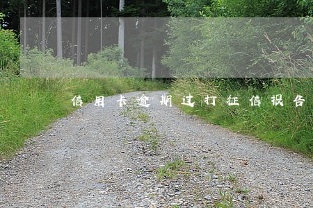 信用卡逾期过打征信报告 信用卡逾期过打征信报告