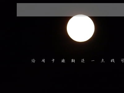 信用卡逾期还一点钱可以吗 信用卡逾期还一点钱可以吗