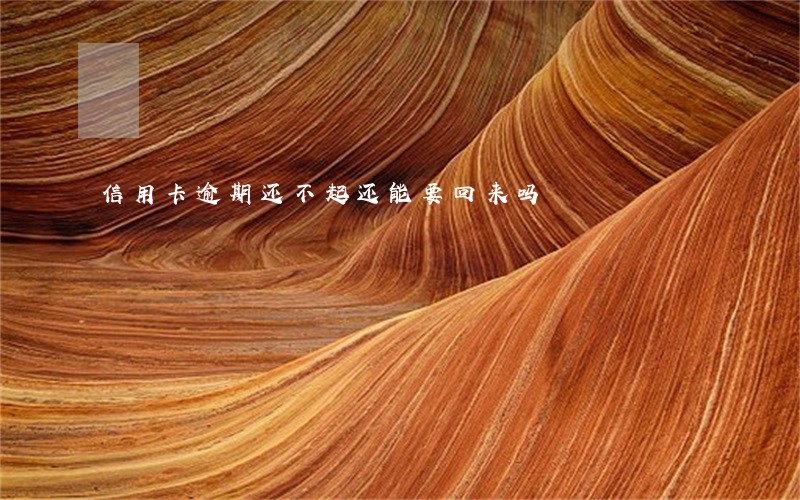 信用卡逾期还不起还能要回来吗 信用卡逾期还不起还能要回来吗