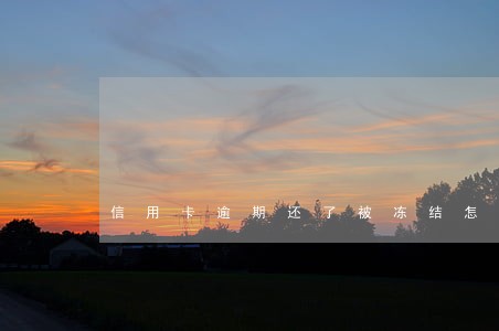 信用卡逾期还了被冻结怎么解