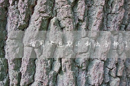 信用卡逾期还到法务部门 信用卡逾期还到法务部门