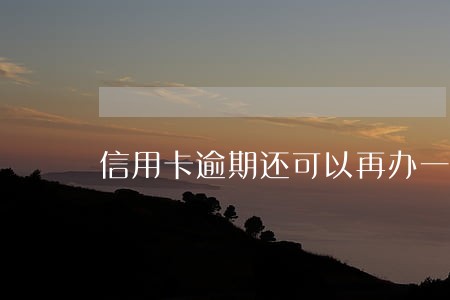 信用卡逾期还可以再办一张吗 信用卡逾期还可以再办一张吗