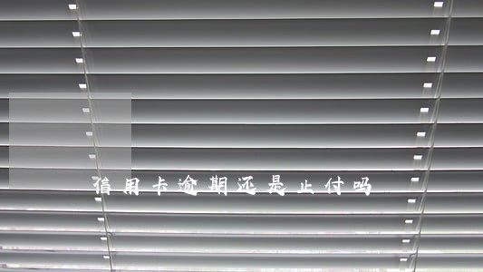 信用卡逾期还是止付吗