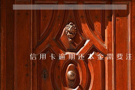 信用卡逾期还本金需要注意哪些 信用卡逾期还本金需要注意哪些