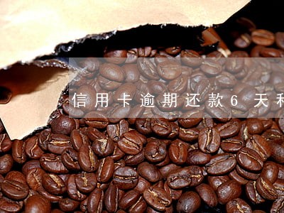 信用卡逾期还款6天利息 信用卡逾期还款6天利息