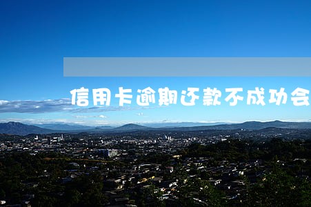 信用卡逾期还款不成功会怎么样 信用卡逾期还款不成功会怎么样