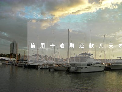 信用卡逾期还款几天才上征信 信用卡逾期还款几天才上征信
