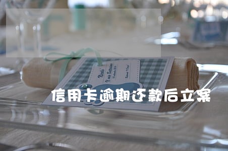 信用卡逾期还款后立案 信用卡逾期还款后立案
