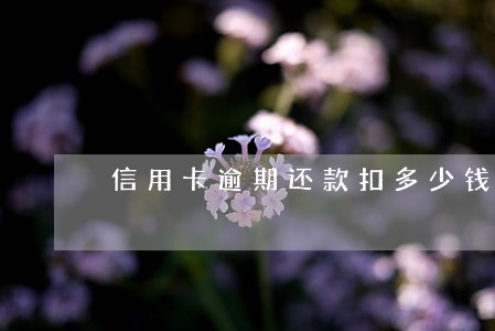 信用卡逾期还款扣多少钱