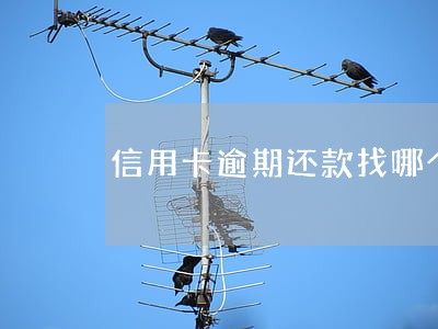 信用卡逾期还款找哪个部门 信用卡逾期还款找哪个部门