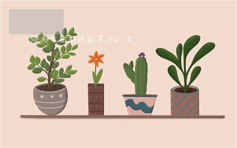 信用卡逾期还款累计6次 信用卡逾期还款累计6次