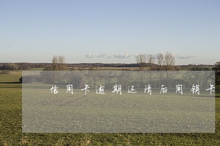 信用卡逾期还清后用销卡吗